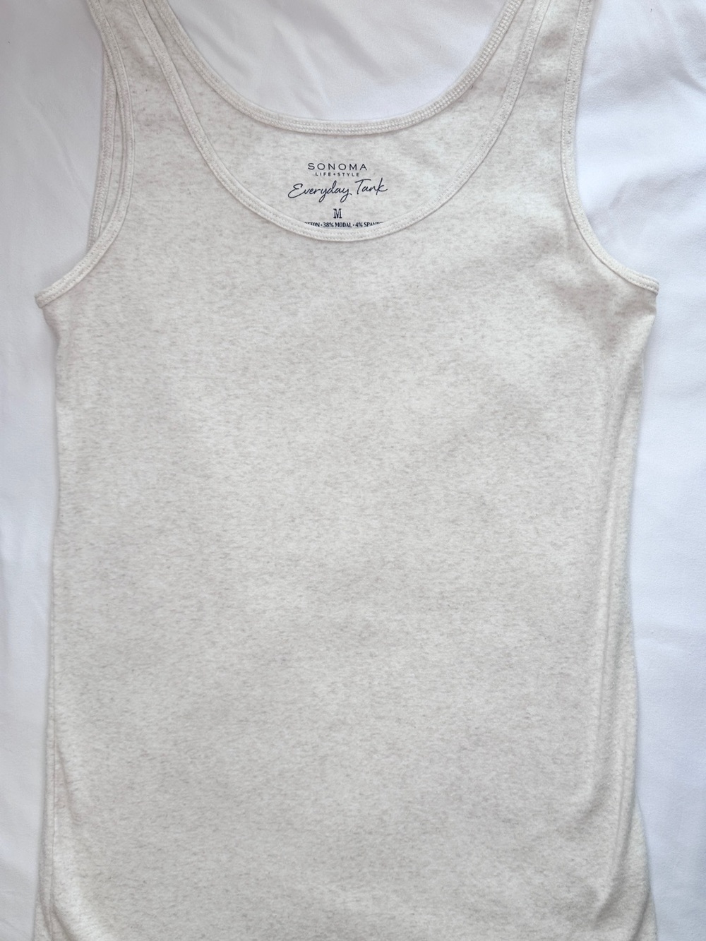 Sonoma Light Cream Scoop Neck Tank